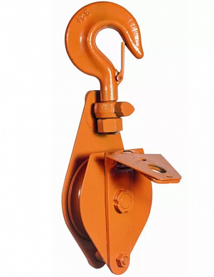 блок с крюком 1 т однорольный